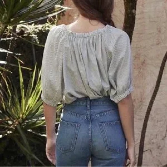 DÔEN Sia Top - Savoie Stripe - blue & white striped top - size xs - new wo tags - Picture 4 of 9